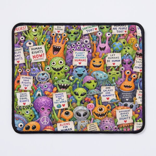 Item preview, Aliens Human Rights Equality Kindness Pattern designed and sold by Imaginarium of Chaos falcon88 .