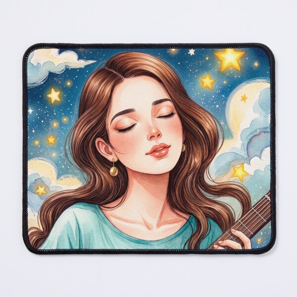 Item preview, Girl playing guitar, design for those who like music #2. designed and sold by ELFofDREAMS.