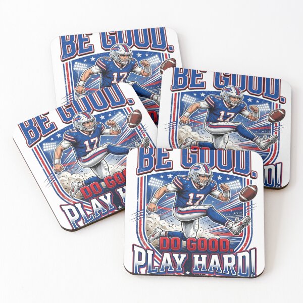 Item preview, Be Good Do Good Play Hard QB 17 Buffalo Football designed and sold by MAJCO-ART.