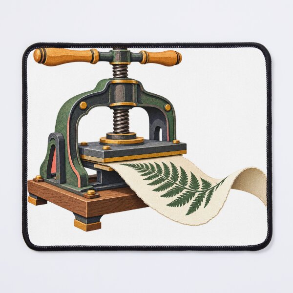 Item preview, Tabletop Printing Press with Fern Print designed and sold by Drip stamp.