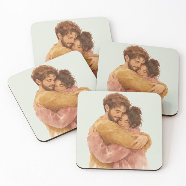 Item preview, Romantic Couple Hug Watercolor Wall Art designed and sold by MH Digital Studio .