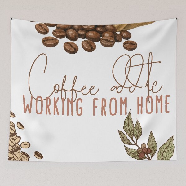 Item preview, Coffee Addict Working From Home designed and sold by ZahraaStudio.