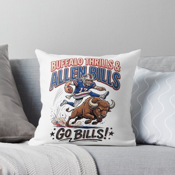 Item preview, Buffalo Football Hurdle Leap - Retro Comic Game Day Quarterback designed and sold by MAJCO-ART.