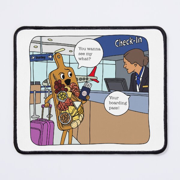 Item preview, Charcuterie Carry-On – Funny Food Airport Cartoon designed and sold by Squirrel-Gains.