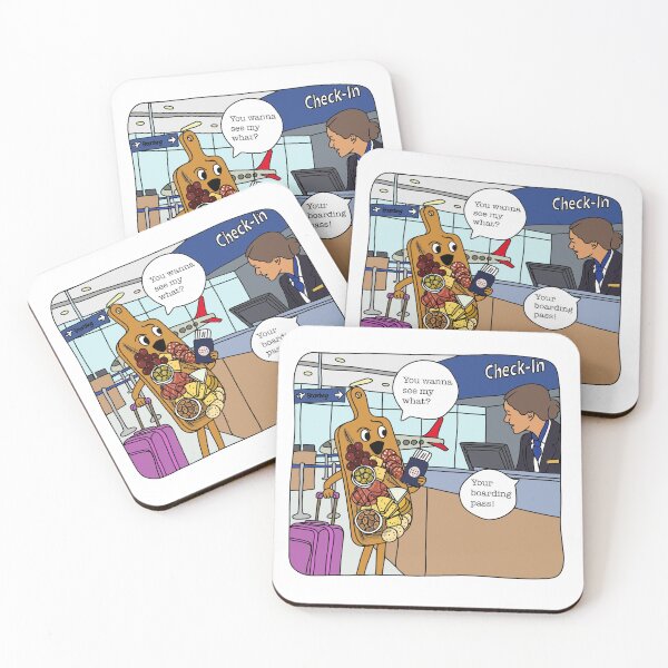 Item preview, Charcuterie Carry-On – Funny Food Airport Cartoon designed and sold by Squirrel-Gains.