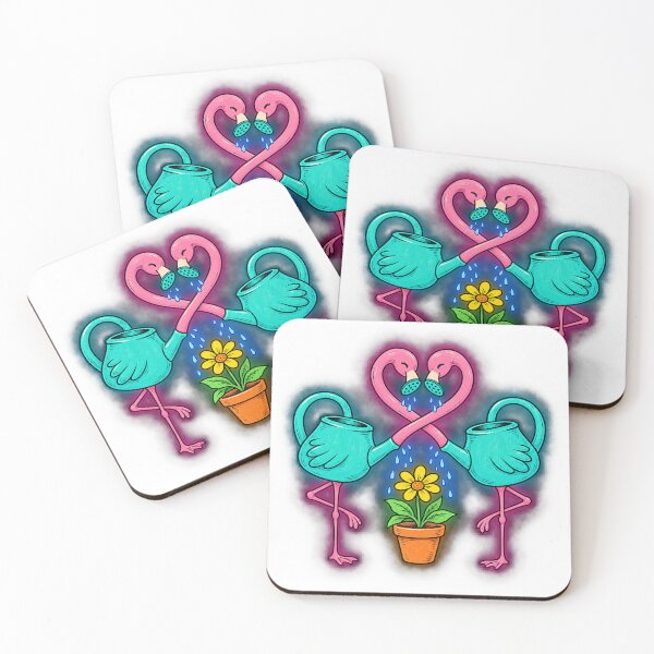 Item preview, Heart Pour Flamingo Garden Pair designed and sold by Spoutflam.