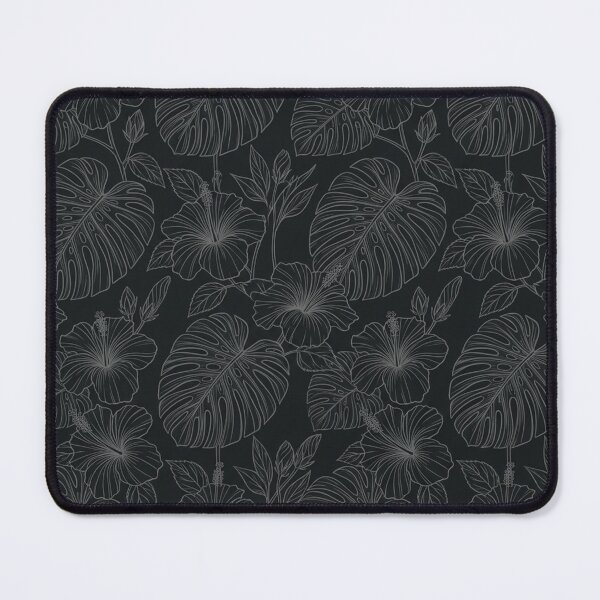 Item preview, Monstera and Hibiscus Floral Line Art Pattern designed and sold by Owcomm.