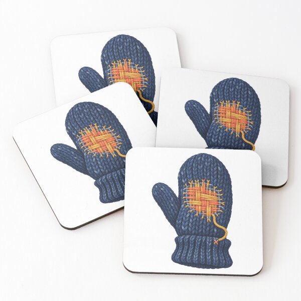 Item preview, Visible Mending Winter Mitten with Colorful Darn designed and sold by Drip stamp.