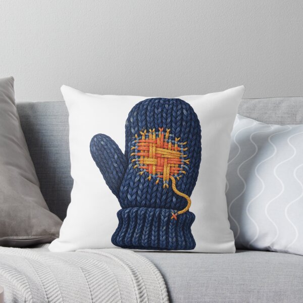 Item preview, Visible Mending Winter Mitten with Colorful Darn designed and sold by Drip stamp.