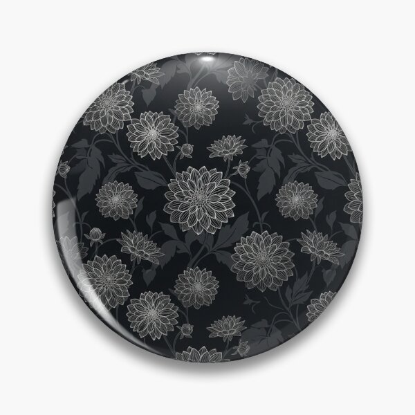Item preview, Elegant White Dahlia Flowers On Dark Background Pattern designed and sold by Owcomm.