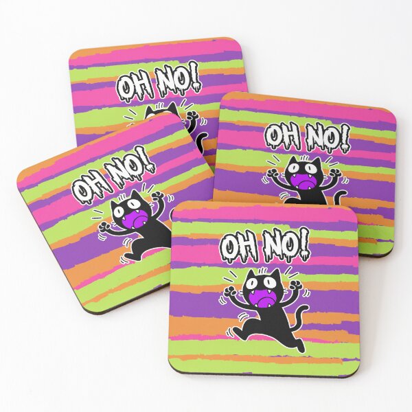 Item preview, Oh No! Panicked Black Cat Cartoon designed and sold by Taridesign.