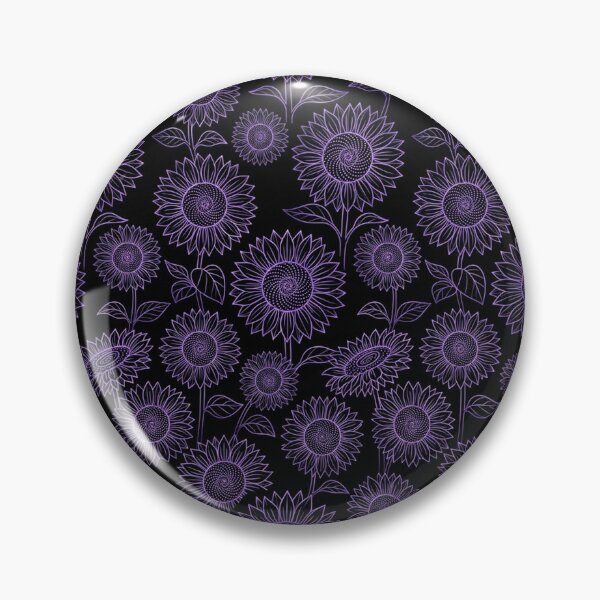 Item preview, Purple Sunflower Line Art Seamless Pattern designed and sold by Owcomm.