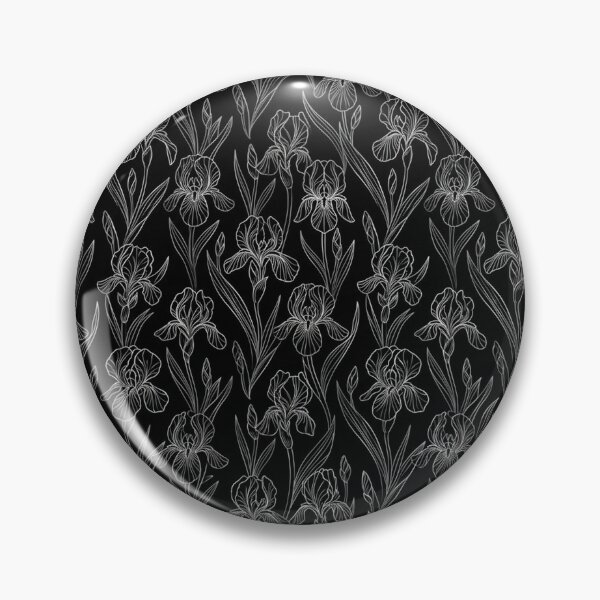 Item preview, Elegant White Iris Floral Line Art Pattern designed and sold by Owcomm.