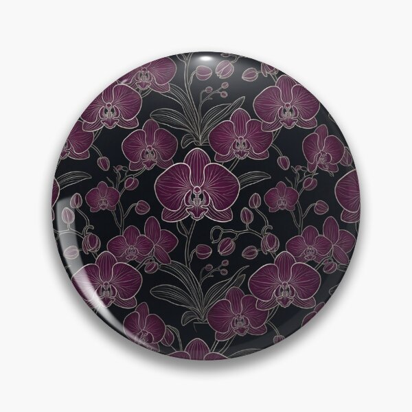 Item preview, Elegant Dark Purple Orchid Floral Pattern designed and sold by Owcomm.