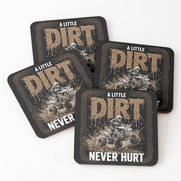 Item preview, A Little Dirt Never Hurt ATV Quad Biking Off Road Mud Riding designed and sold by Neon Bones Studio.