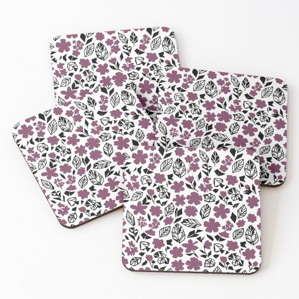 Item preview, Purple Floral Paper Cutout Seamless Pattern designed and sold by Owcomm.