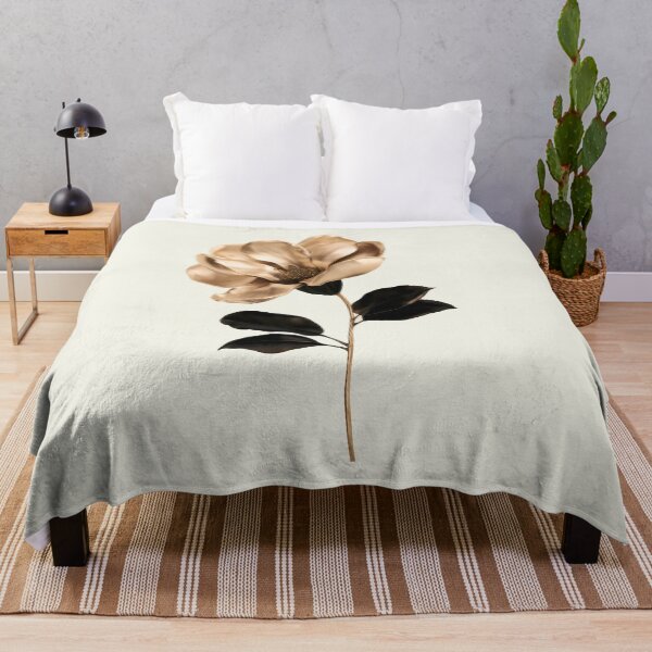 Item preview, Golden Magnolia Flower Art Print with Black Leaves designed and sold by peterdesigns.