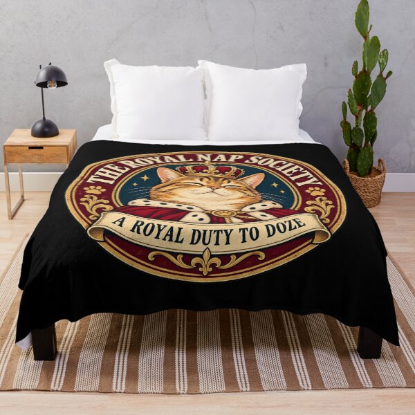 Item preview, The Royal Nap Society – Sleepy Royal Cat designed and sold by QuietSpark.
