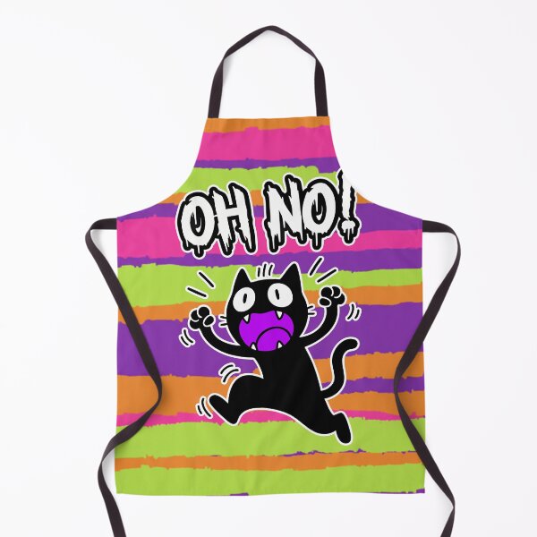 Item preview, Oh No! Panicked Black Cat Cartoon Square Edition designed and sold by Taridesign.