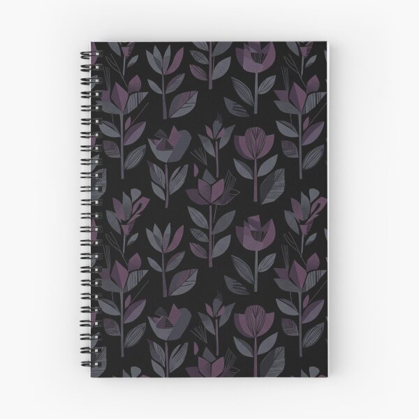 Item preview, Dark Purple Geometric Floral Botanical Pattern designed and sold by Owcomm.