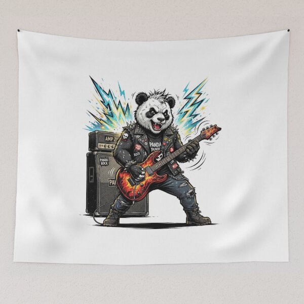 Item preview, Rockstar Panda Playing Electric Guitar designed and sold by Rahat3344.