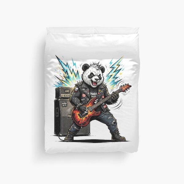 Item preview, Rockstar Panda Playing Electric Guitar designed and sold by Rahat3344.