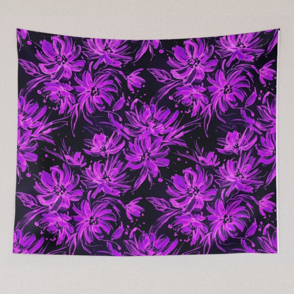 Item preview, Purple Watercolor Floral Garden Seamless Pattern designed and sold by Owcomm.