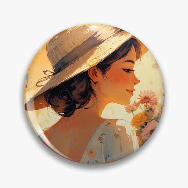 Item preview, Girl with flowers in her hand, beautiful design #9. designed and sold by ELFofDREAMS.