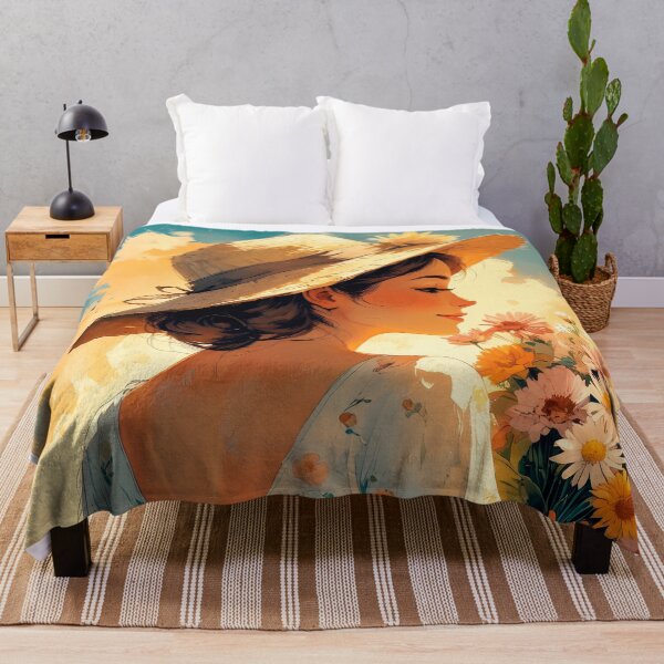 Item preview, Girl with flowers in her hand, beautiful design #9. designed and sold by ELFofDREAMS.