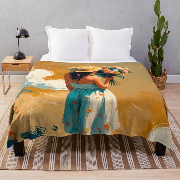 Item preview, Girl with flowers in her hand, beautiful design 12. designed and sold by ELFofDREAMS.