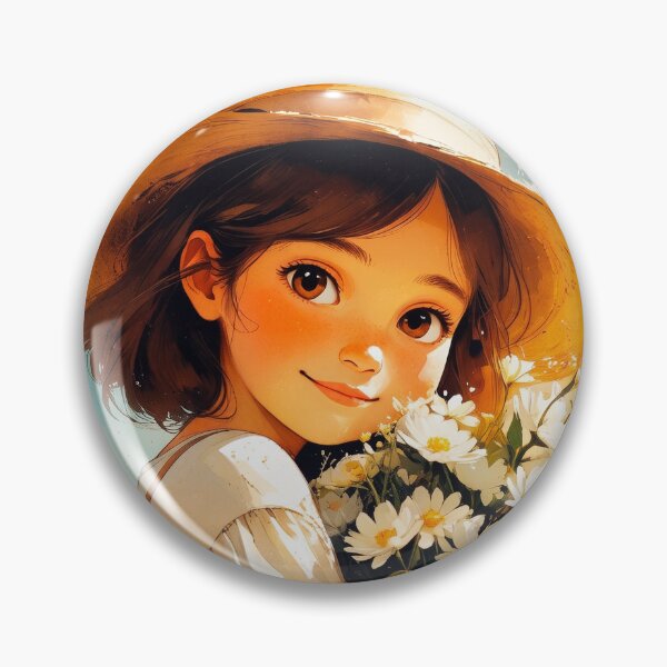 Item preview, Girl with flowers in her hand, beautiful design #13. designed and sold by ELFofDREAMS.