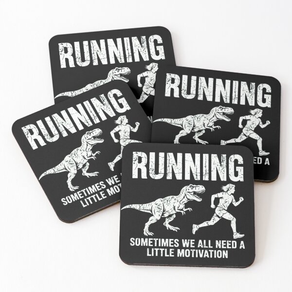 Item preview, Running Sometimes We All Need A Little Motivation Funny T-Rex Runner designed and sold by Neon Bones Studio.