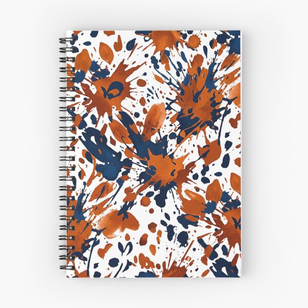 Item preview, Orange And Navy Blue Paint Splatter Pattern designed and sold by Owcomm.