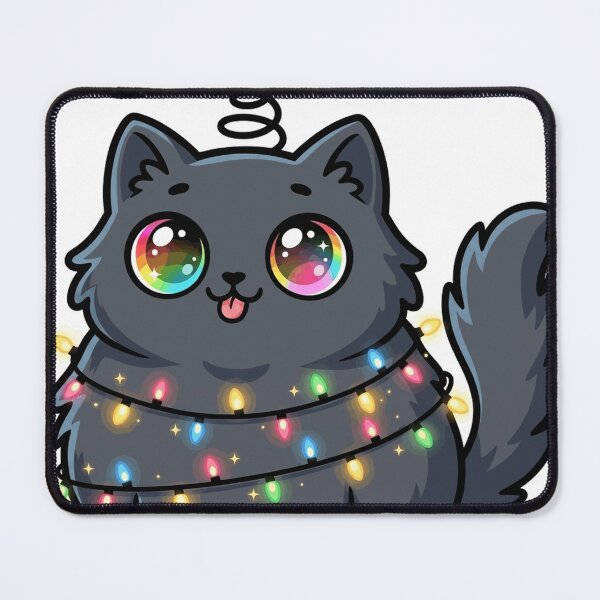 Item preview, black cat in christmas lights Classic T-Shirt designed and sold by Fr0y000.