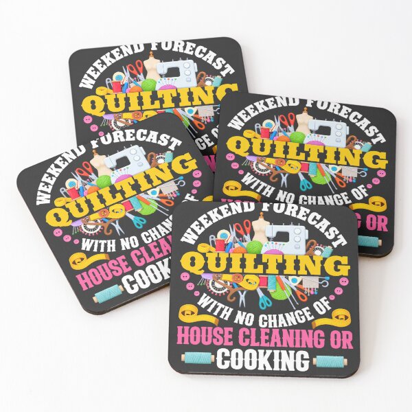 Item preview, Weekend Forecast Quilting Sewing Machine Crafter Humor designed and sold by BUNNIES-EL.