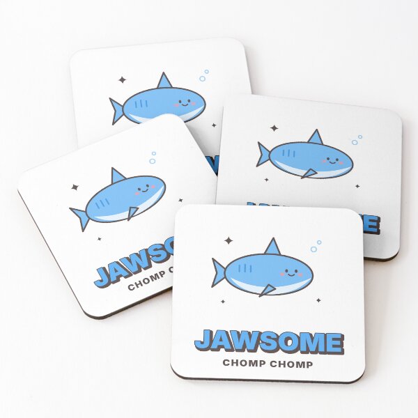 Item preview, Jawsome Cute Kawaii Smiling Shark designed and sold by kassimis.