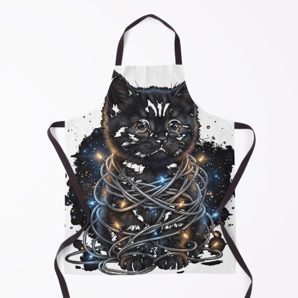 Item preview, Black Santa Cat Tangled Up In Lights Christmas Santa Classic T-Shirt (2) designed and sold by Atros.