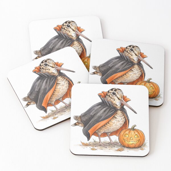 Item preview, Vampire Timberdoodle | Cute American Woodcock Halloween Watercolor Design designed and sold by HelgaCraftery.