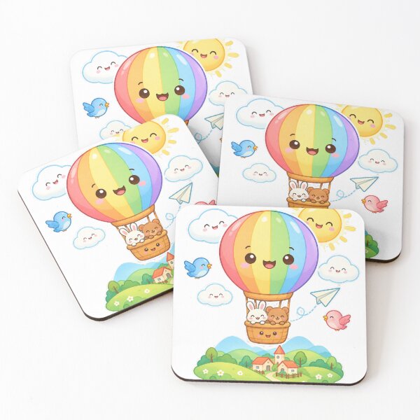Item preview, Cute Kawaii Hot Air Balloon Travel Sky designed and sold by porchswings.
