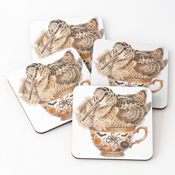 Item preview, Halloween Teacup Timberdoodle | American Woodcock Autumn Watercolor Design designed and sold by HelgaCraftery.