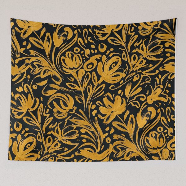 Item preview, Golden Floral Swirls Elegant Seamless Pattern designed and sold by Owcomm.