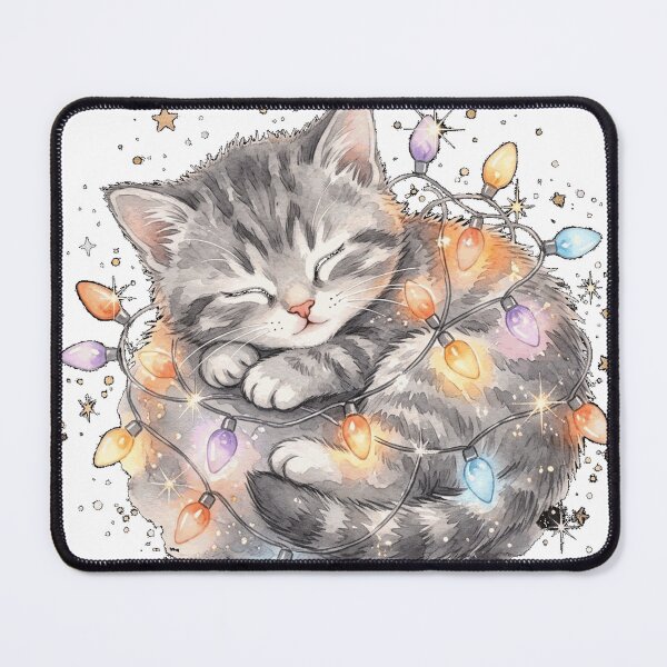 Item preview, Adorable Cat Tangled in Christmas Lights Oversized T-Shirt designed and sold by YOUUKNOW.