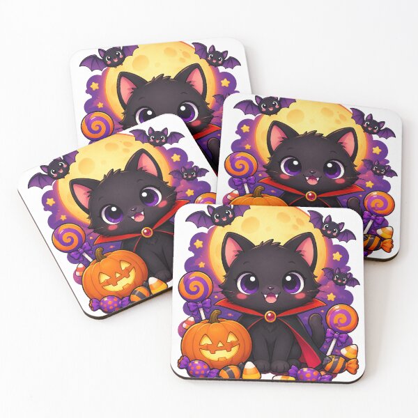 Item preview, Cute Kawaii Vampire Kitten Halloween designed and sold by porchswings.