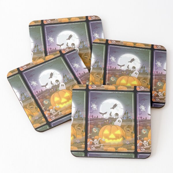 Item preview, Halloween, witch, skeleton, vampire, bat, werewolf, frankenstein, pumpkin designed and sold by 4gottenlore.