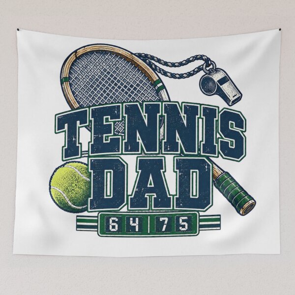 Item preview, Tennis Dad 6-4 7-5 – Vintage Tennis Racket  designed and sold by freshwear design.