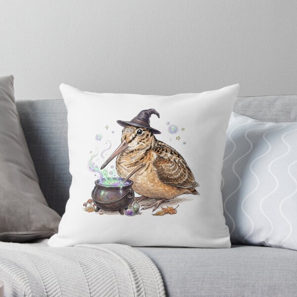 Item preview, Witchy Timberdoodle Brewing Potions | American Woodcock Halloween Watercolor designed and sold by HelgaCraftery.