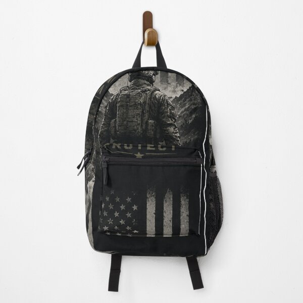 Item preview, Service, Honor, Protect — Soldier and American Flag designed and sold by VesperWild.