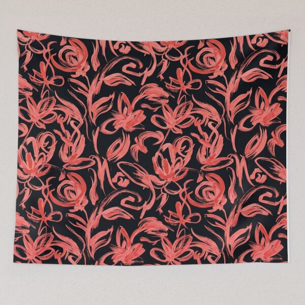 Item preview, Elegant Pink Floral Brushstroke Seamless Pattern designed and sold by Owcomm.