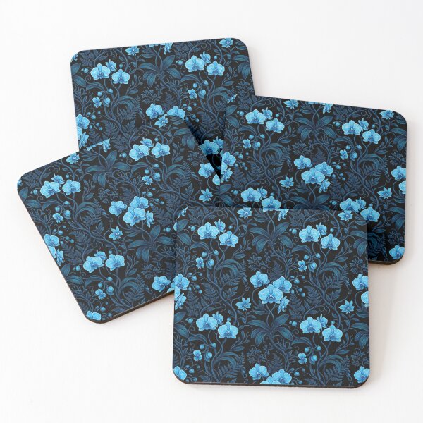 Item preview, Elegant Blue Orchid Seamless Floral Pattern designed and sold by Owcomm.
