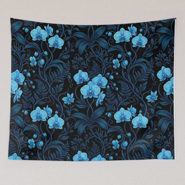Item preview, Elegant Blue Orchid Seamless Floral Pattern designed and sold by Owcomm.